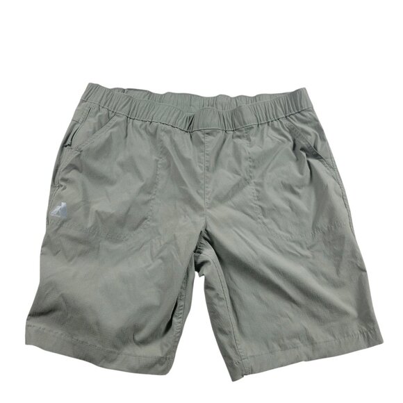 Eddie Bauer Shorts Womens 16 Green First Ascent Bermuda Hiking Nylon Stretch - Picture 1 of 8
